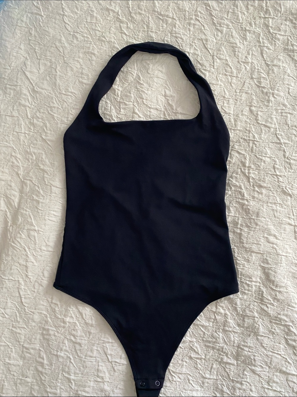 Aritzia-Babaton Navy Halter One-Piece halter bodysuit